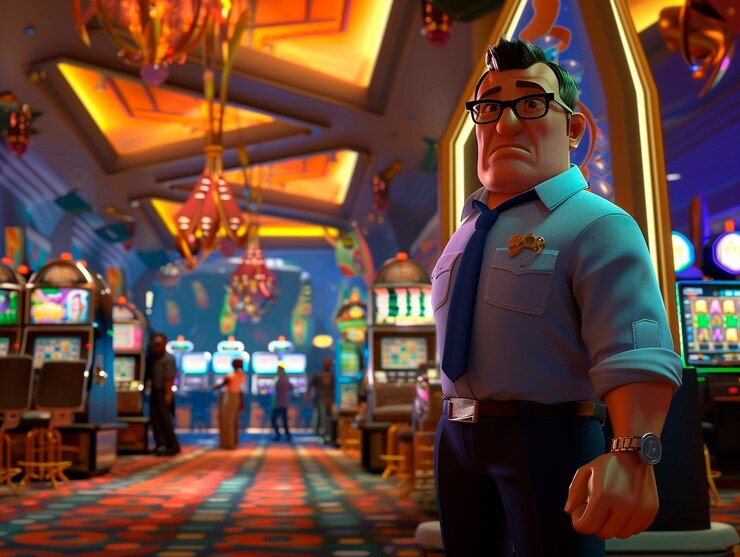 Layar permainan Push Gaming di platform depo 5000 menampilkan antarmuka slot dengan animasi halus dan tombol kontrol yang jelas